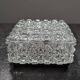 Old vintage square glass ceiling/wall light with diamond tip ø 19 cm 1960 erco