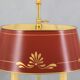 Empire style lamp two lights with oval lacquered lampshade "lucien gau"