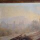Huile sur toile "Péniche", Yvonac Annurey R, XIXème siècle