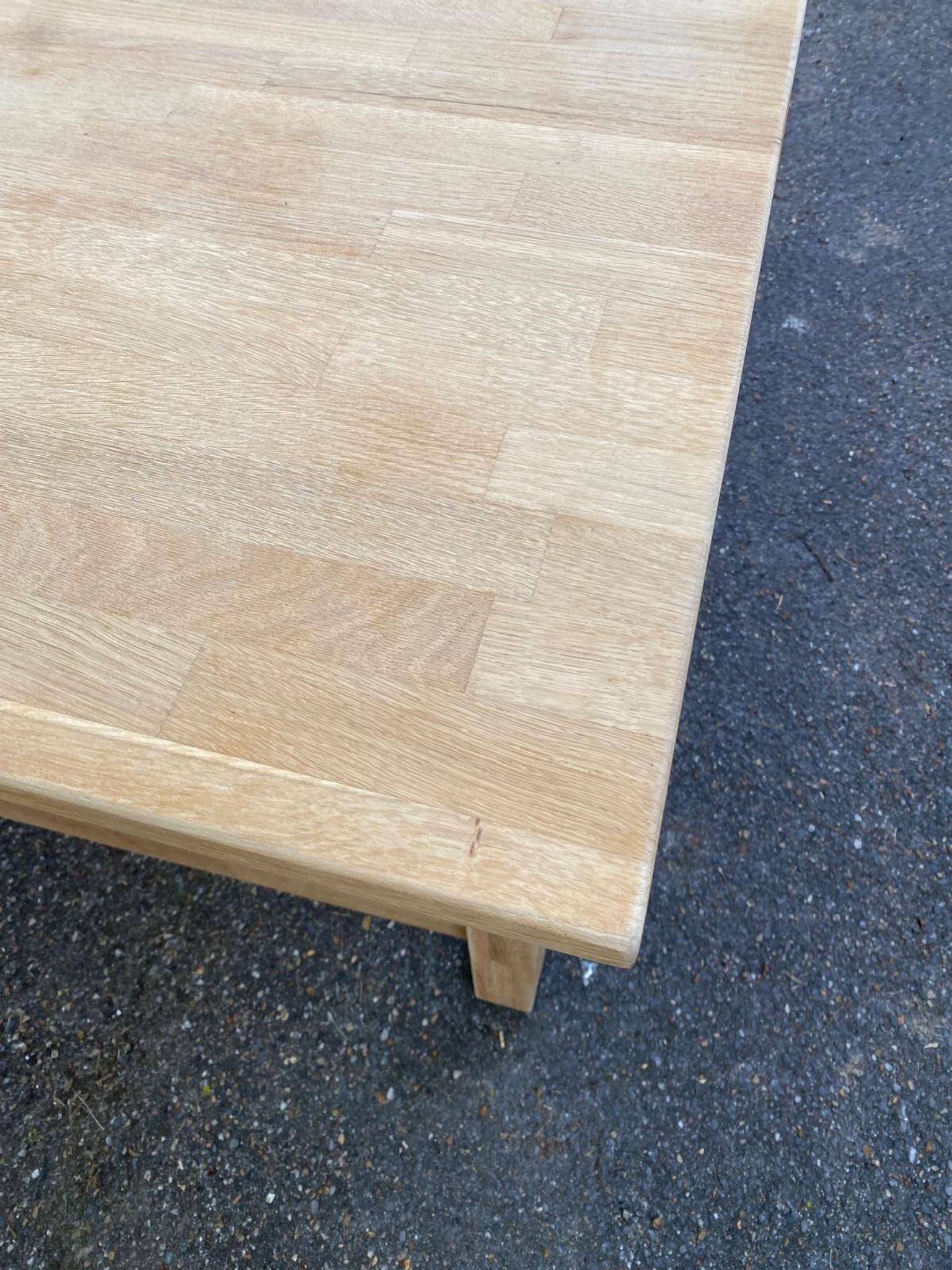 Table à manger scandinave rénovée en chêne 145-200cm