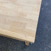 Table à manger scandinave rénovée en chêne 145-200cm