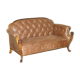 Chesterfield Regency 1810 antique canapé restored in leather with a carved frame.