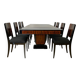 French Art Deco Expandable Dining Room Set, 1930, Set of 9