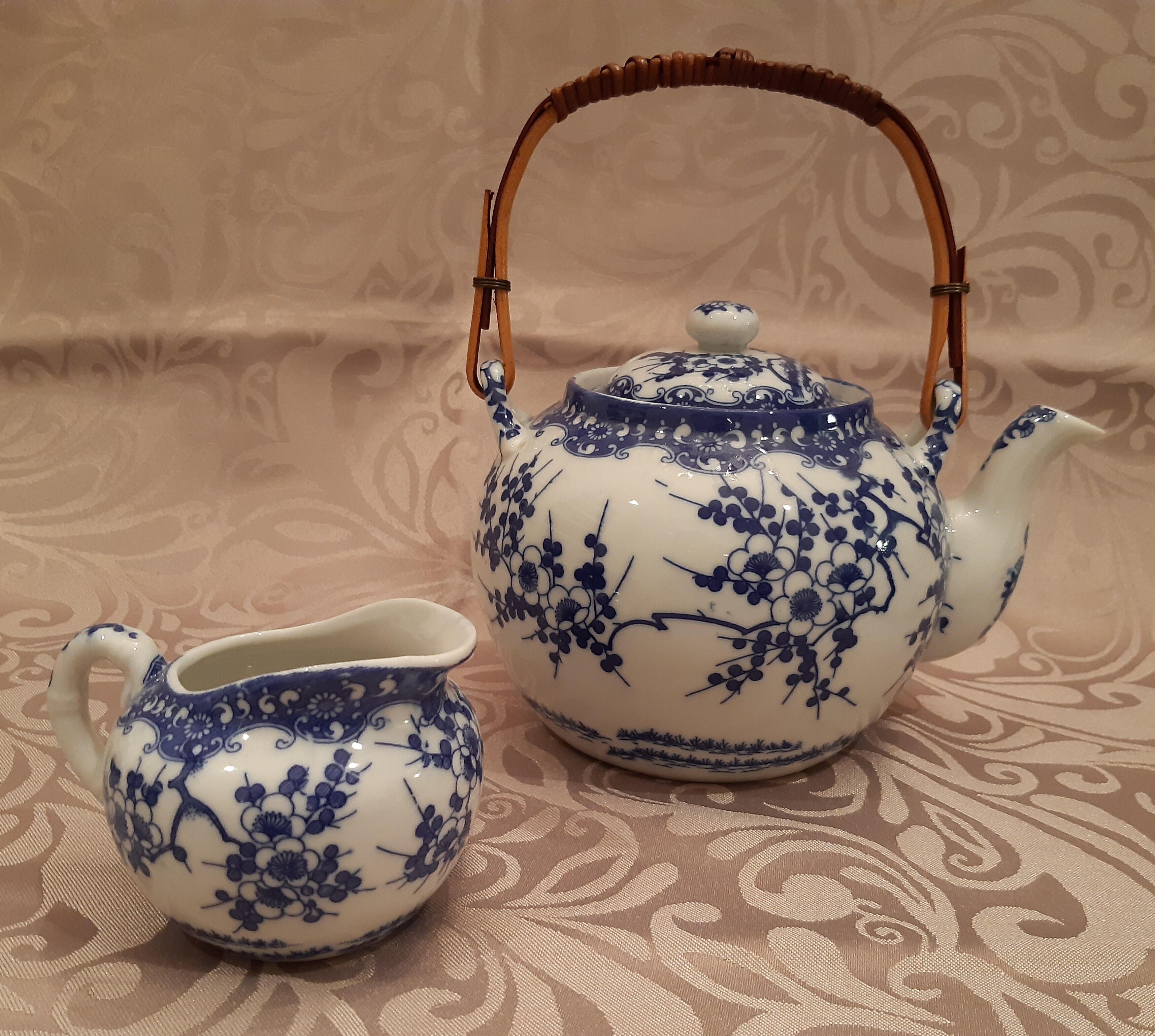 Tea set, 8 cups, fine porcelain from Japan, 40s/50s