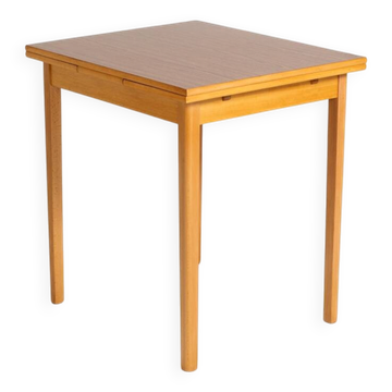 Table à manger extensible en stratifié et hêtre, Suède, années 1950-60.