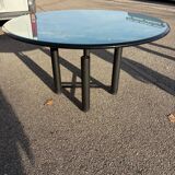 Glass dining table, 1980