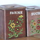 4 boîtes à épices en bois vintage années 70