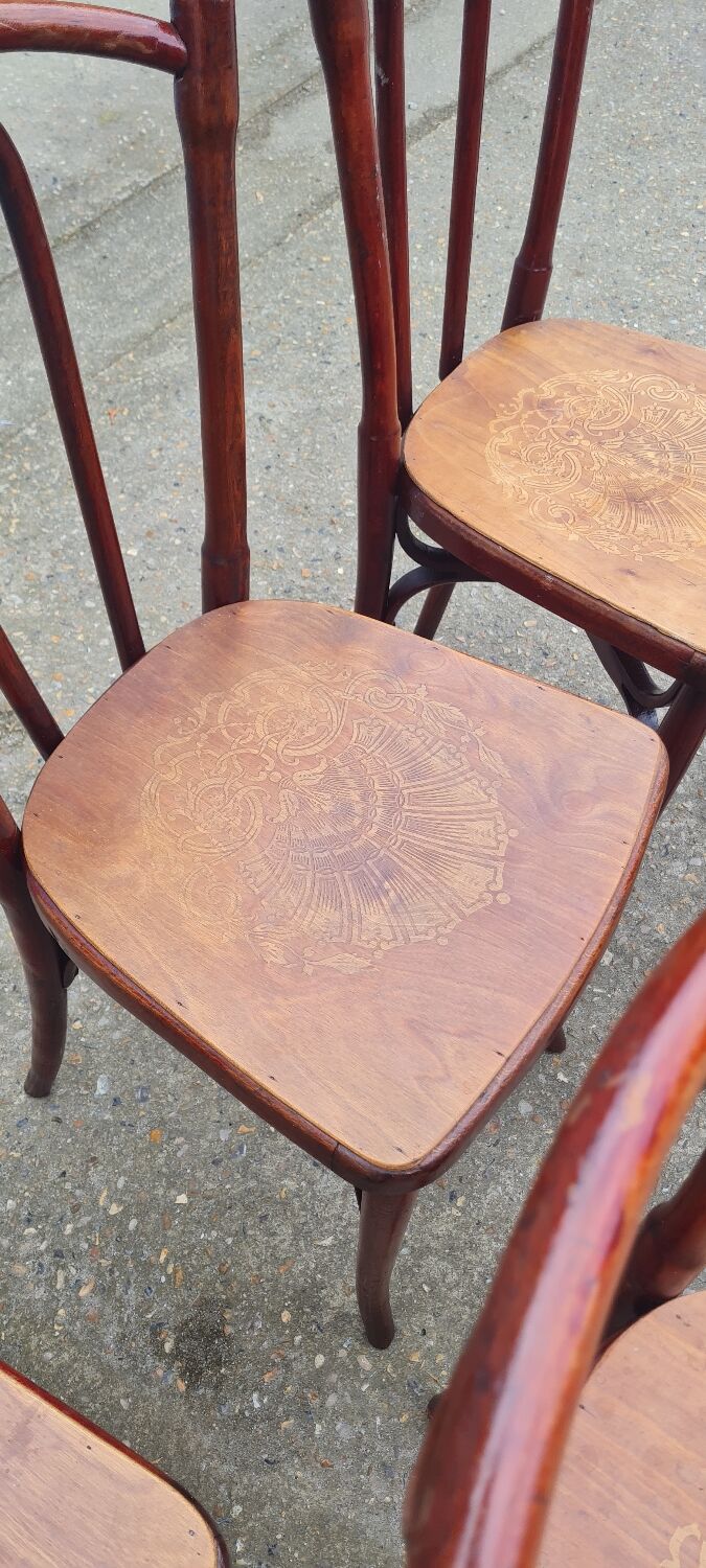 Set of 6 Fischel and EV bistro chairs