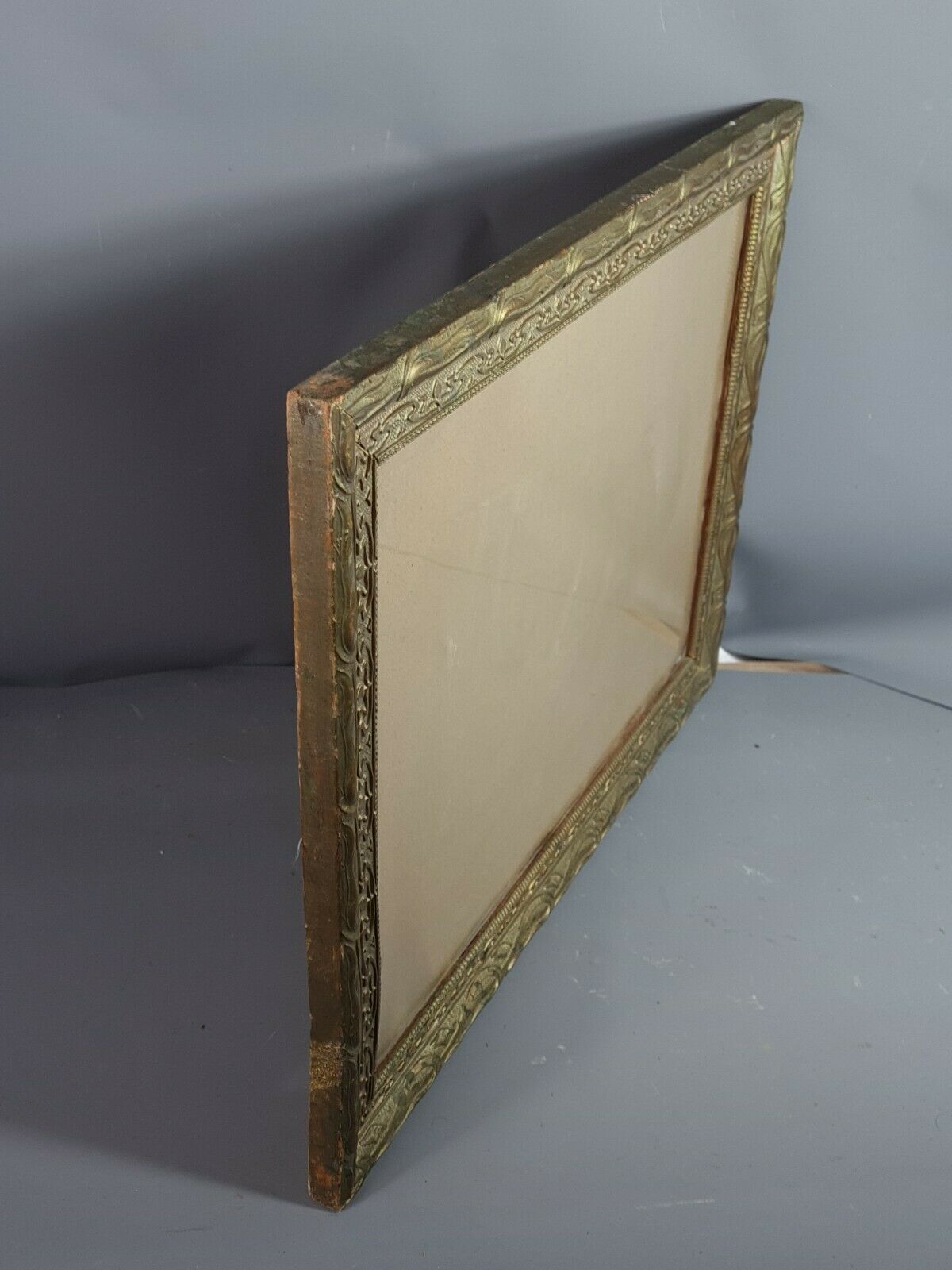 Frame wood & stucco patinated Art Nouveau 58,5x46,5 foliage 50x38,5 cm SB