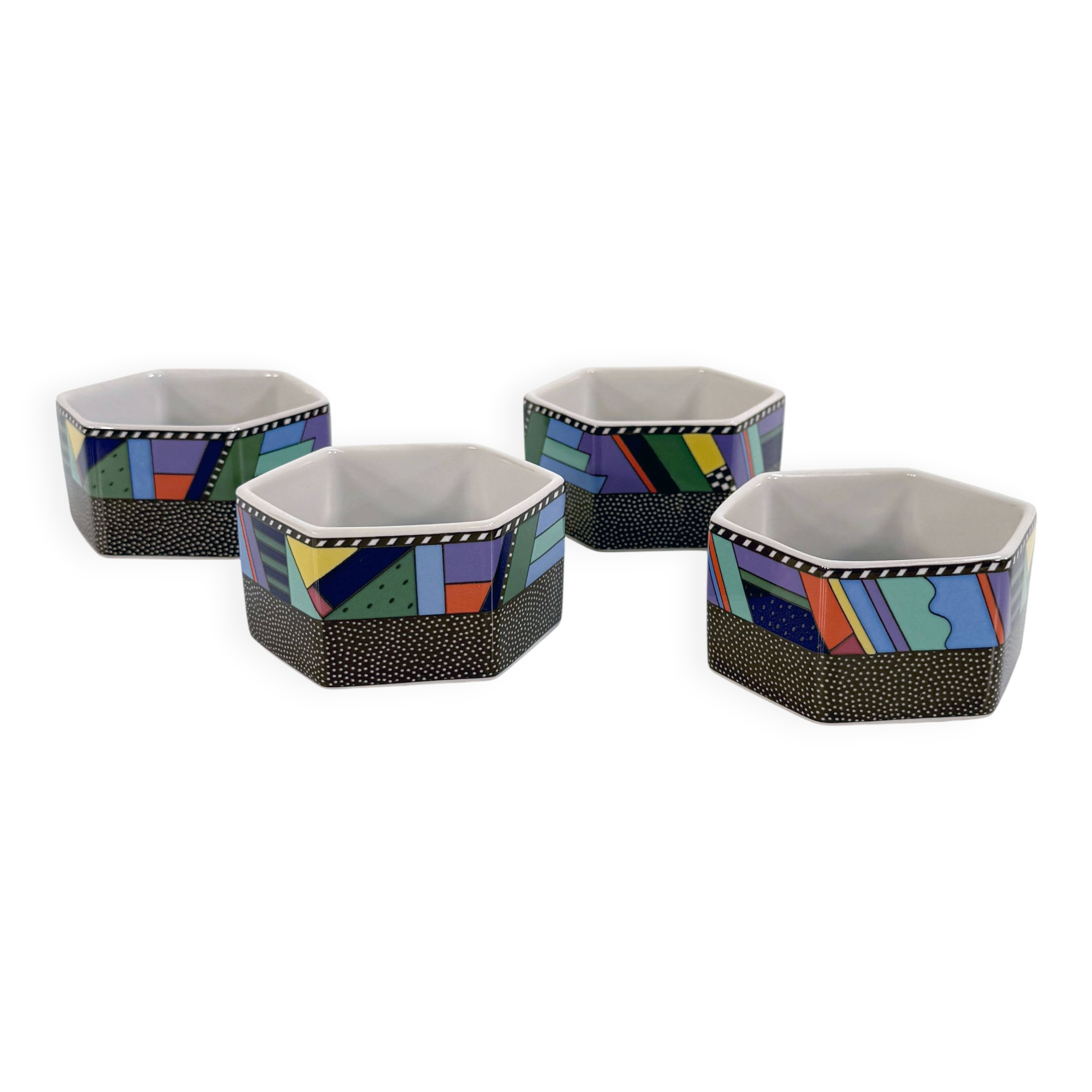 Set of 4 Metropol Apero Bowls by Barbara Brenner for Rosenthal, 1990
