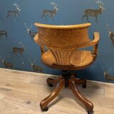 Antique oak office chair