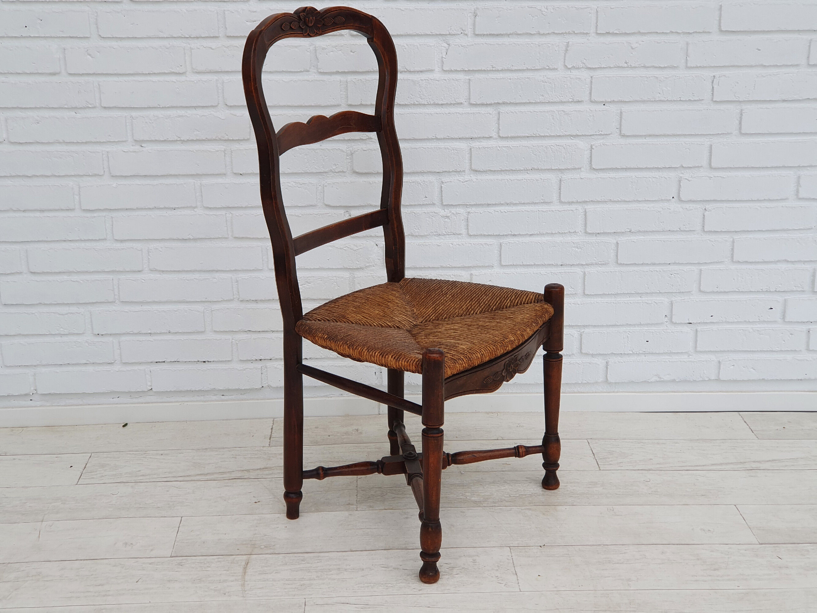 6 pcs, Original Danish country style chairs, 50s
