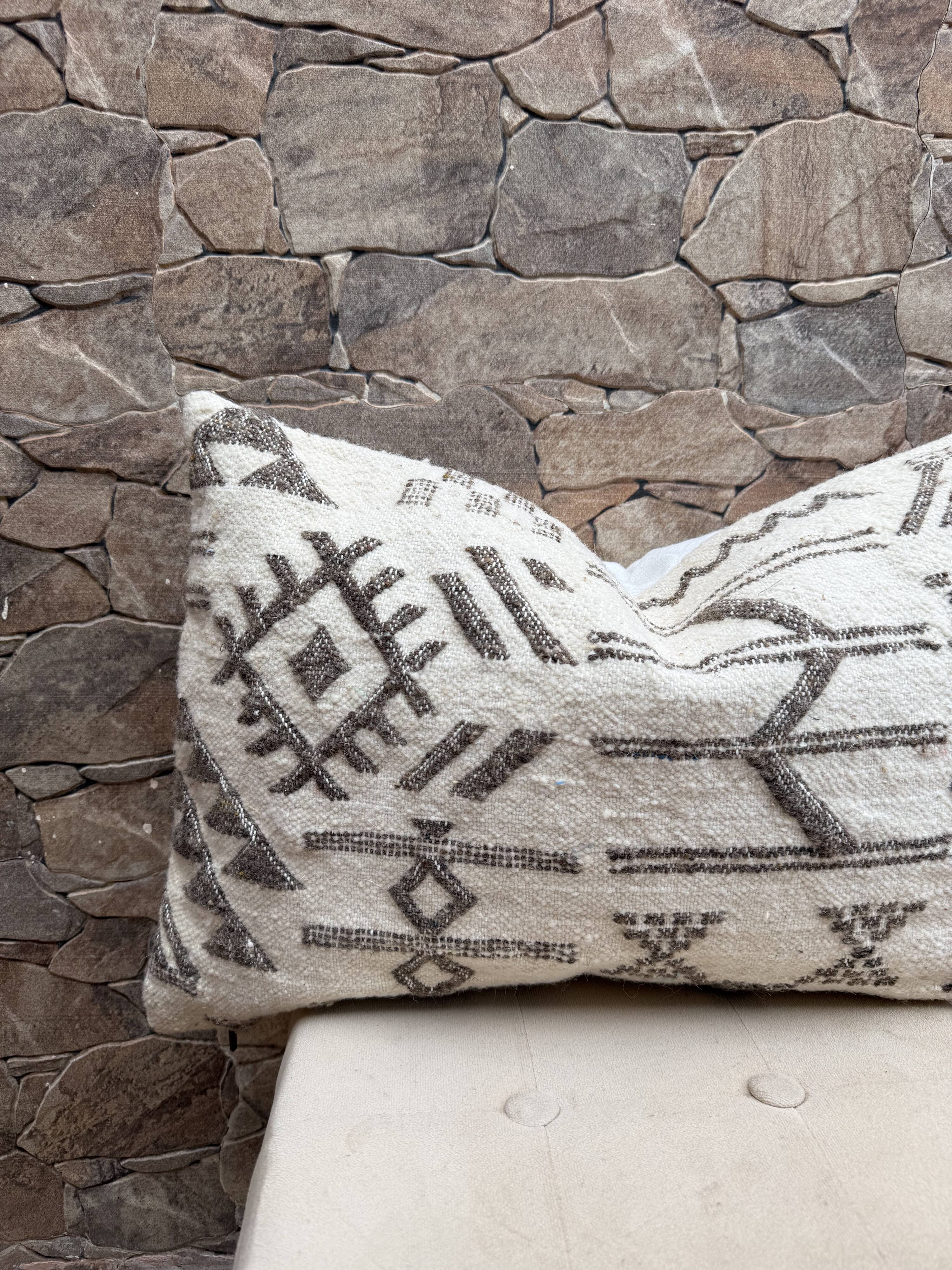 Taie d'oreiller marocaine, housse de coussin berbère,
