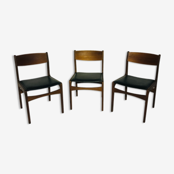 Suite of 3 vintage Scandinavian chairs