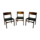 Suite de 3 chaises scandinave vintage