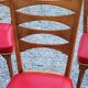 Set of 6 vintage Scandinavian style chairs from the 50s