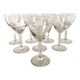 Wine glasses carved floral decoration