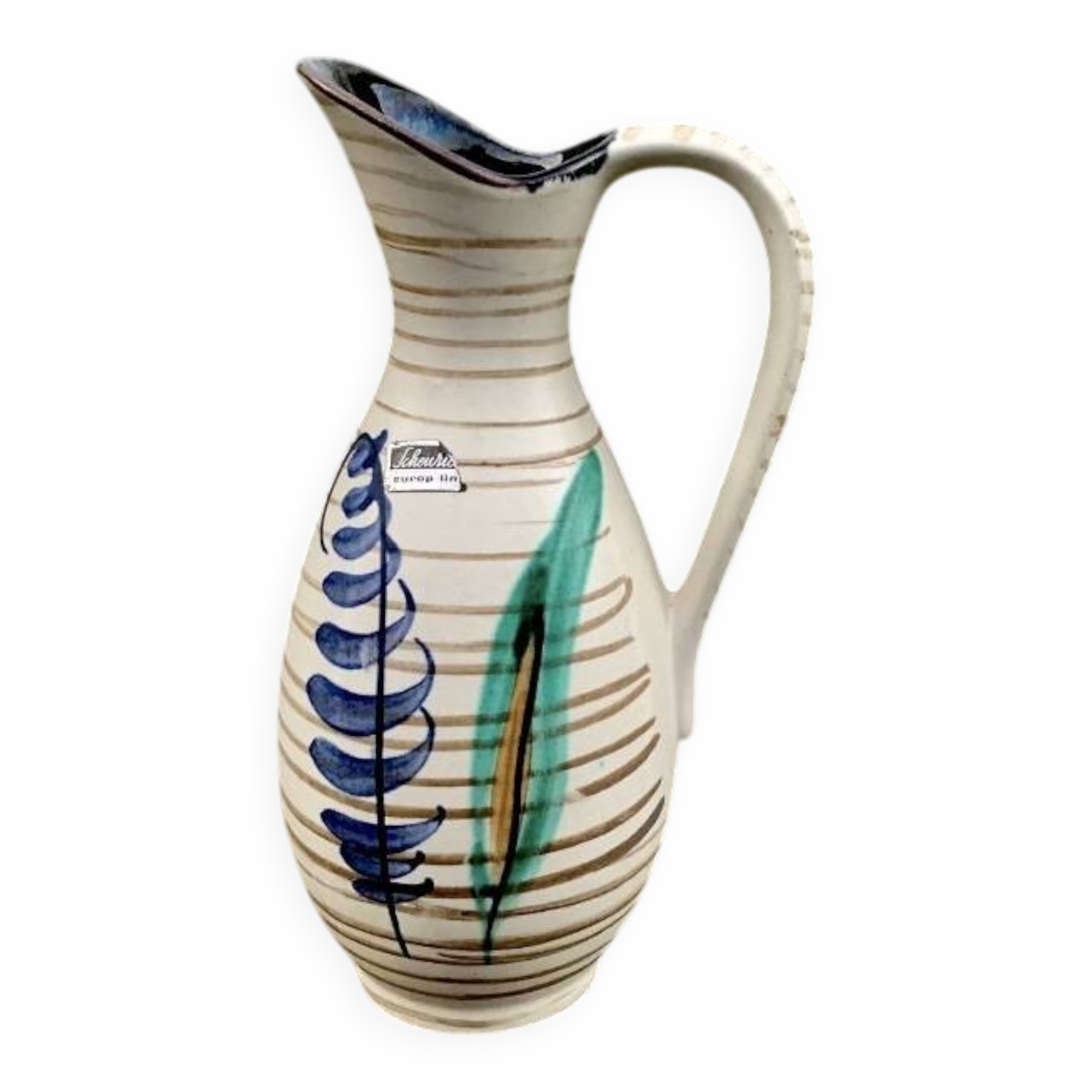 Scheurich 274-21 modernist pitcher/vase — West Germany, 1960s