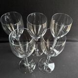 5 Verres à eau – Baccarat Saint Rémy