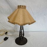 Lampe art déco en fer forgé
