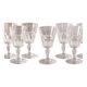 Set of 7 antique Baccarat crystal glasses, signed – late 19th / early 20th century.