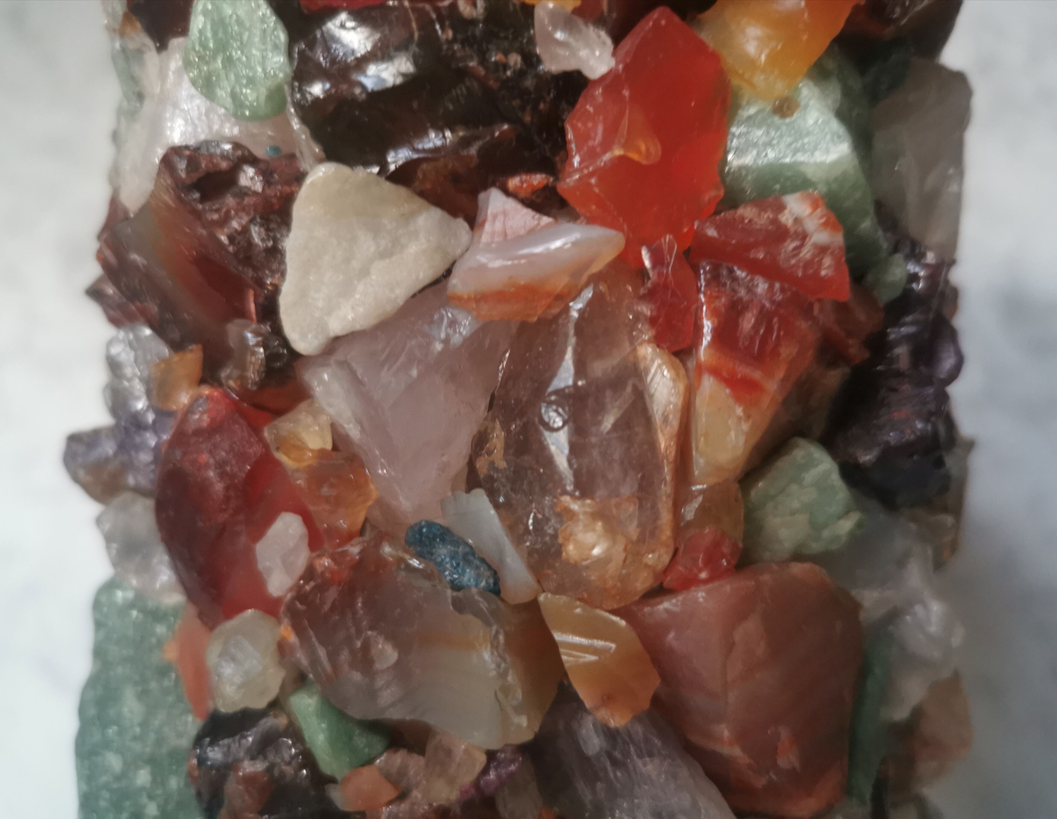 Table lamp gilded wood and stones