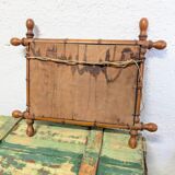 Miroir ancien en bois tourné