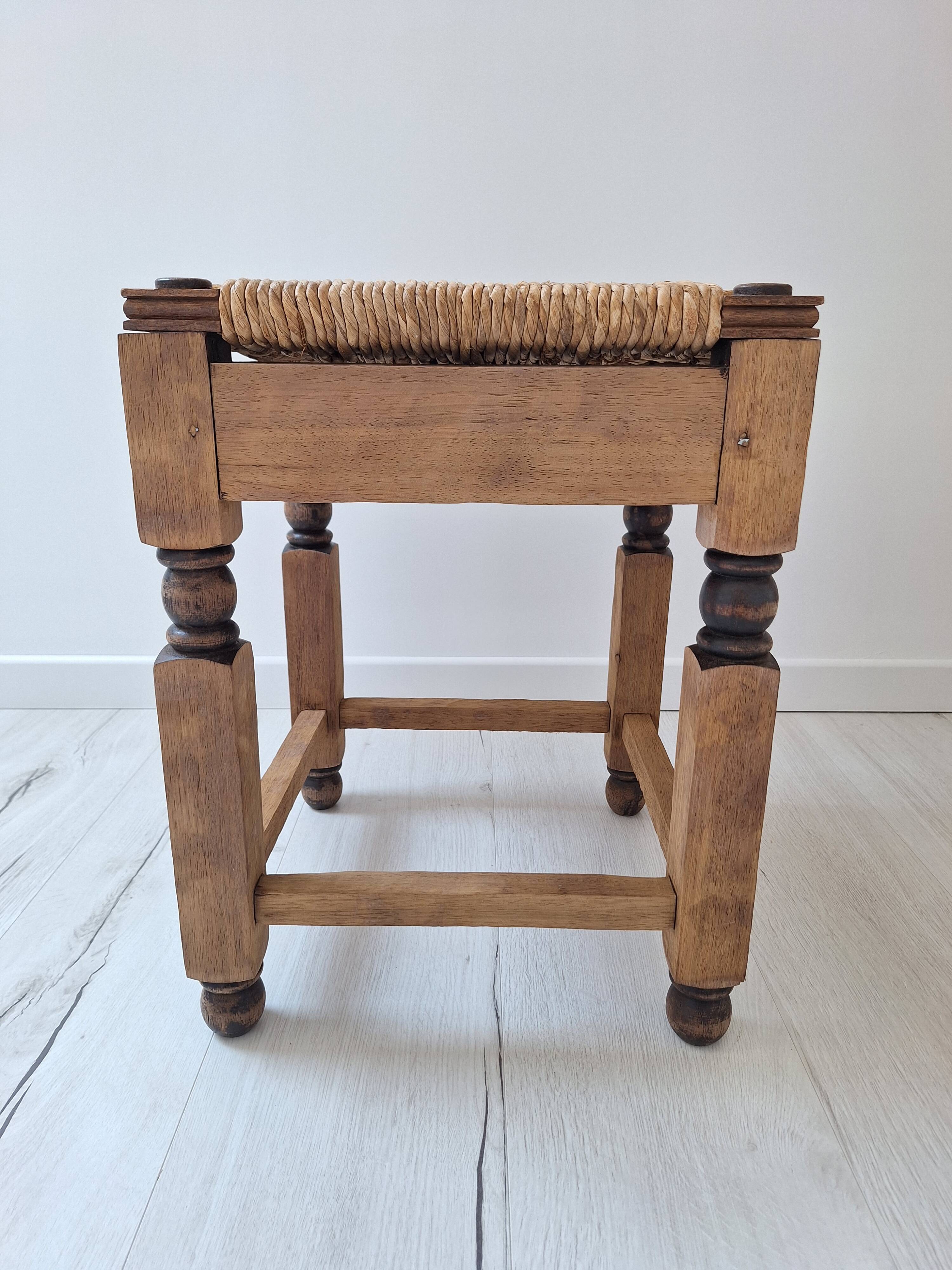 Vintage oak stool