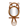 Rattan cat mirror