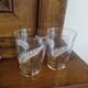 6 vintage glasses with floral pattern