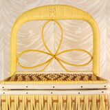 Rattan bread bin 1960