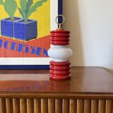 Space age lantern-shaped table lamp, Ceramiche Fiorentine Italy, 1970s