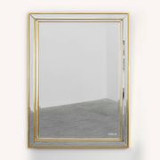 Hollywood Regency Metal Mirror by Deknudt, Belgium 20th Century