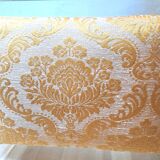 Piano stool in gold wood, Empire style, 19th century upholstery restoration