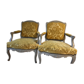 Lot de fauteuils de style Louis XV