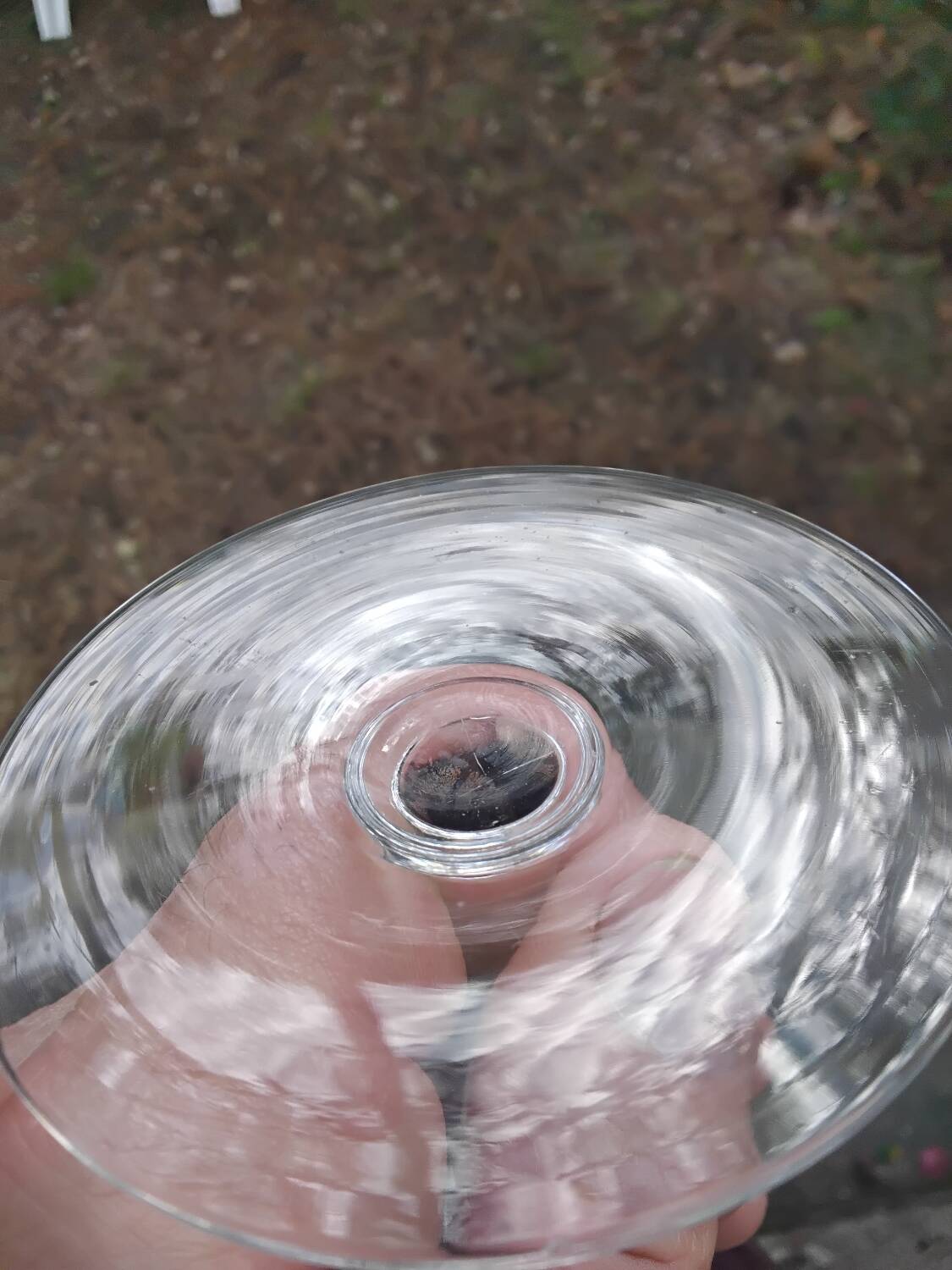 14cl wine glass, Nancy Houillon crystal, lined with amethyst art deco