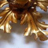 Golden metal wall light