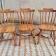 Set 3 chaises bistrot western esprit " Windsor"