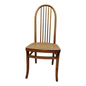 Chaise en bois cannée