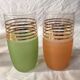 5 granite orangeade glasses