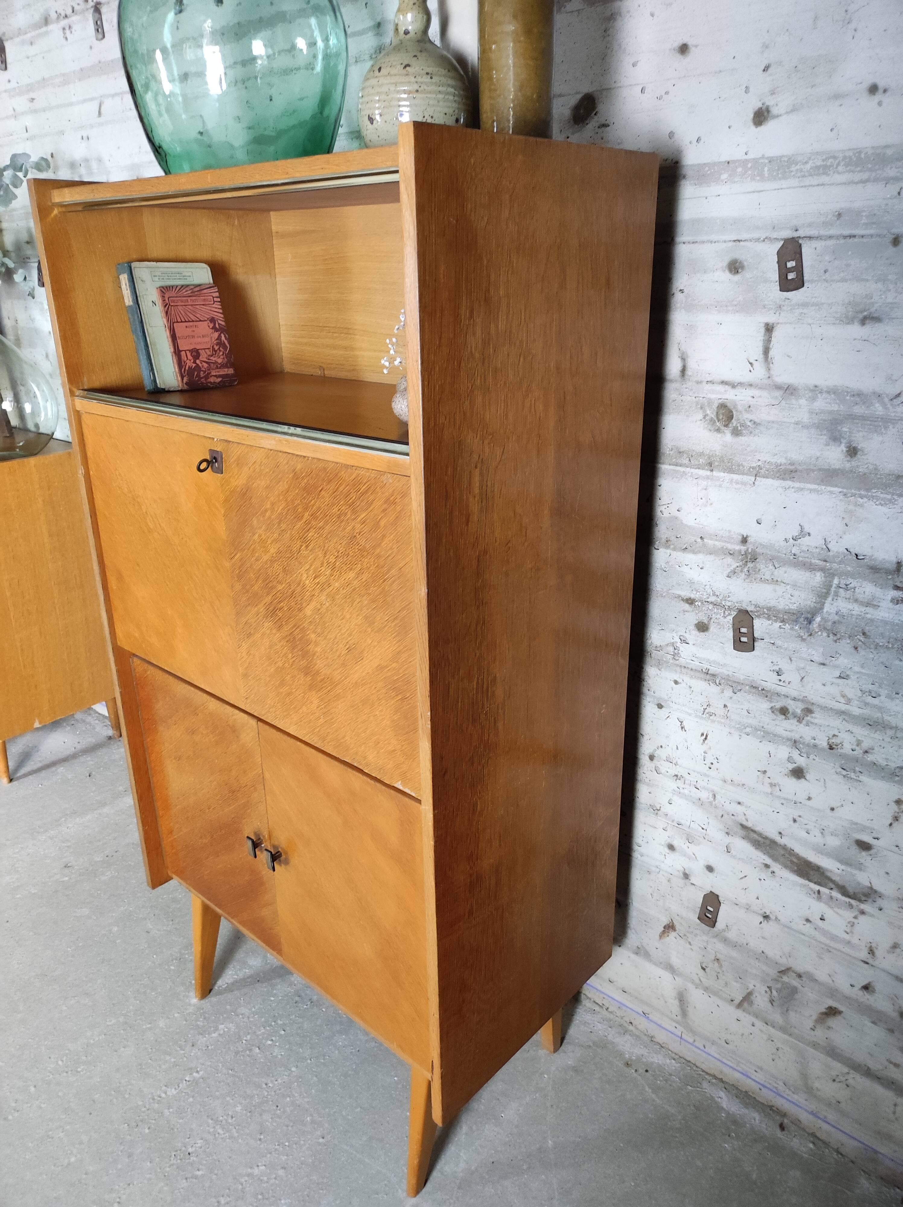 Secrétaire vintage pieds comaps