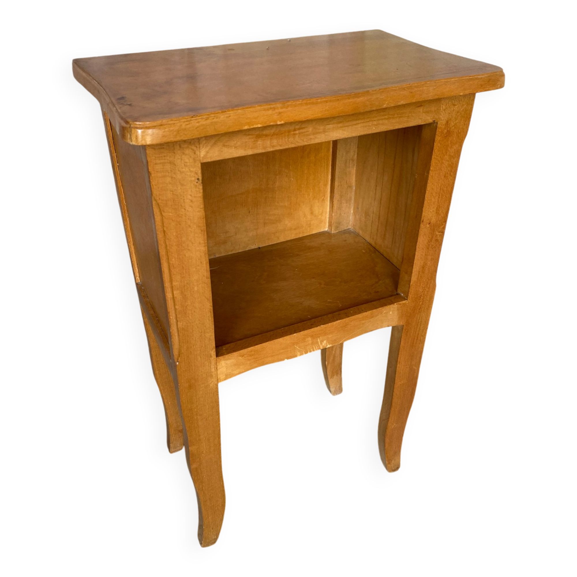 Antique Nightstand Light Wood Vintage Case