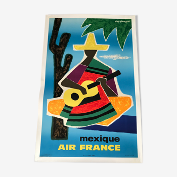 Affiche Air France mexique signe Georget