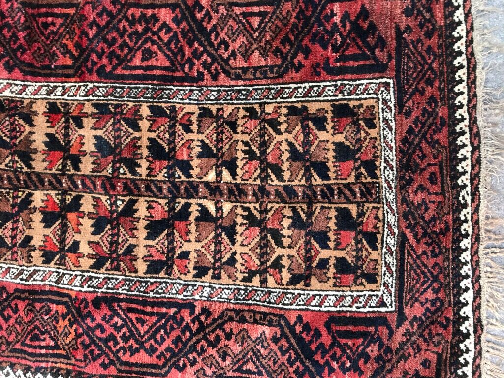 Tapis ancien Turkmen afghan Belutch laine 162x90 cm