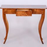 Restored Small Biedermeier Side Table, Walnut, Spruce, Maple, Austria, 1820s