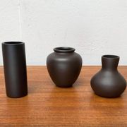 Minimalist German ceramic vases from the mid-century, Wormser Terra-Sigillata, 1960s, set of 3.