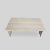 Table basse vintage en travertin