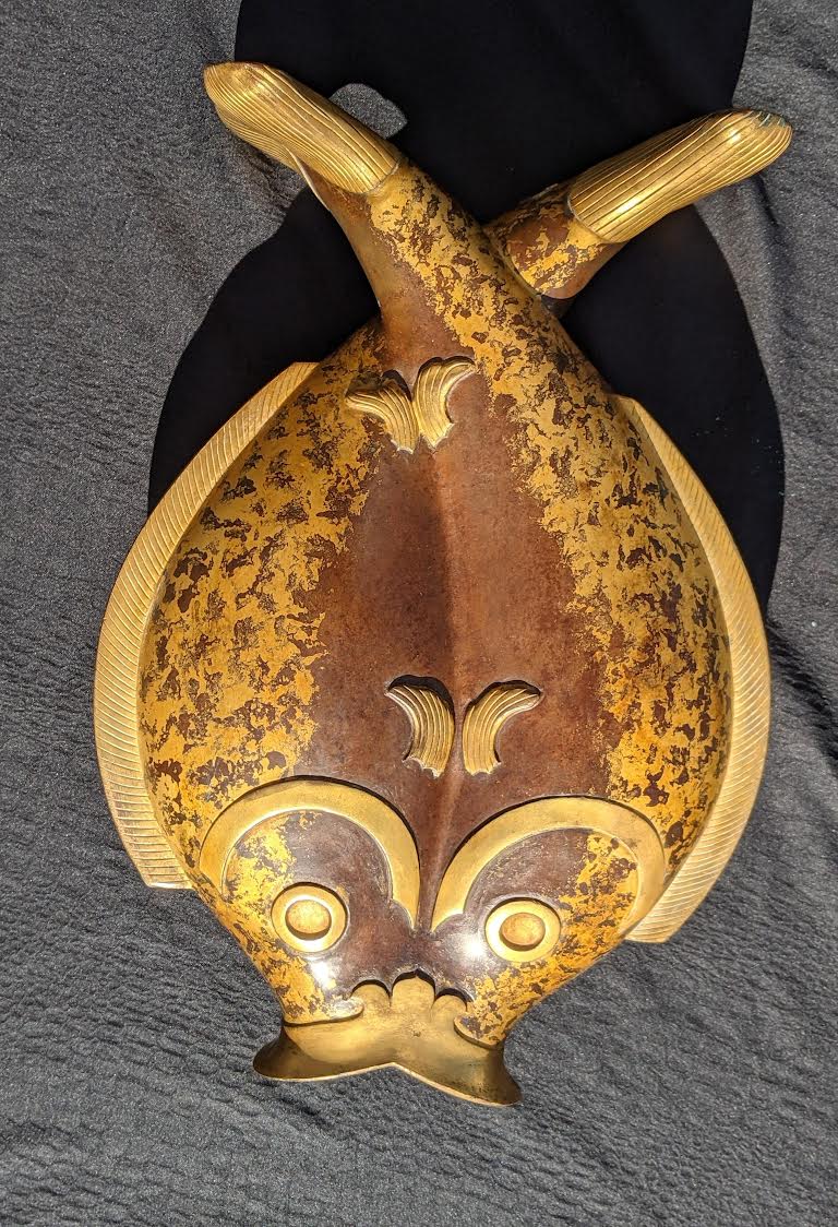 Christofle vase with two fish