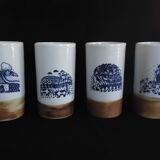 Orangeade or cider set, stoneware, Poterie de la Colombe