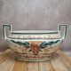 Art Deco Jardinière Moulin des Loups Orchies – stylised green & terracotta decoration – double handle